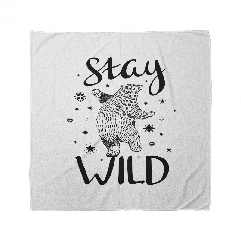 Dancing Bear and Words Bandana