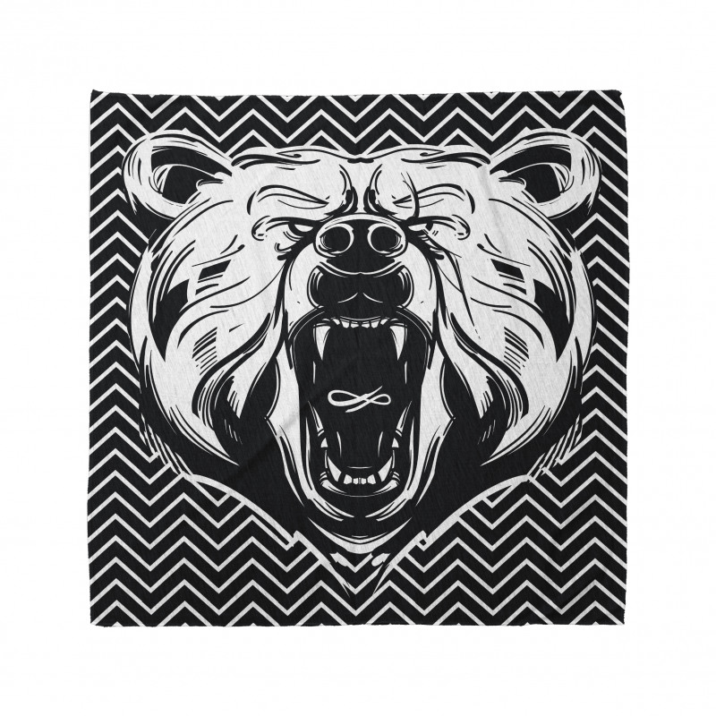 Scary Roar on Zigzag Lines Bandana