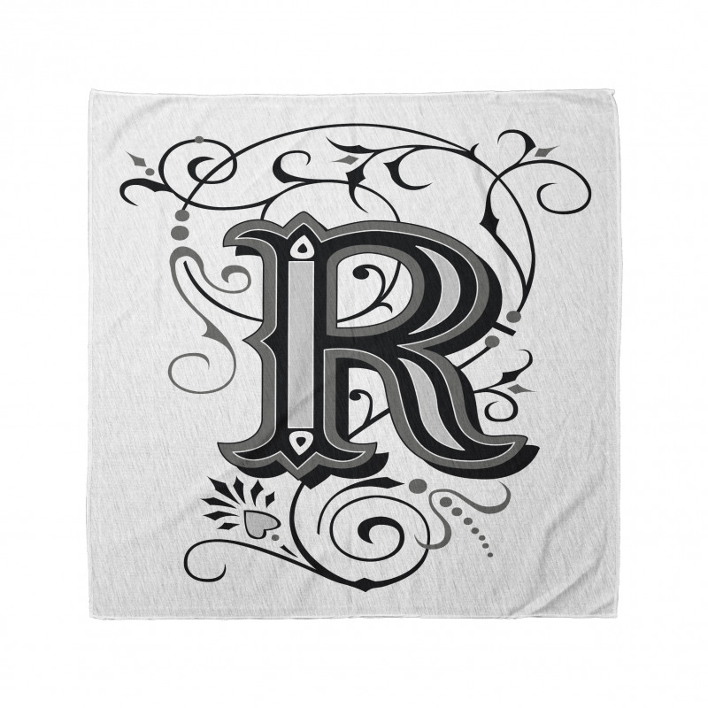 Antique R Typography Bandana