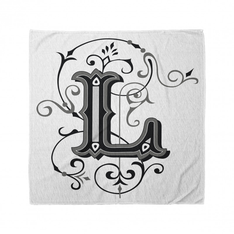 Ornate Capital L Art Bandana