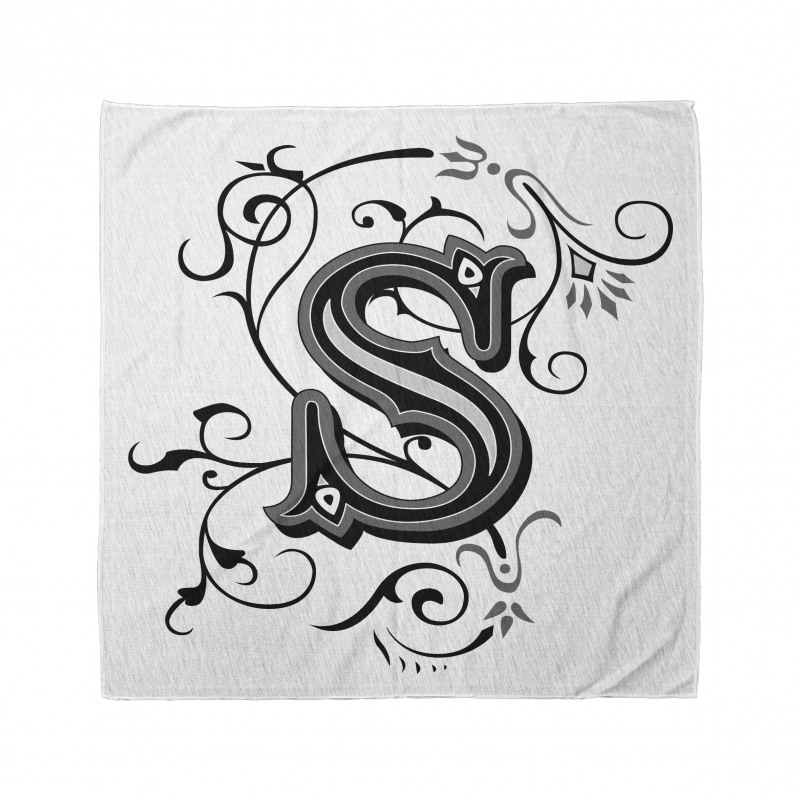 Monochrome Uppercase S Bandana