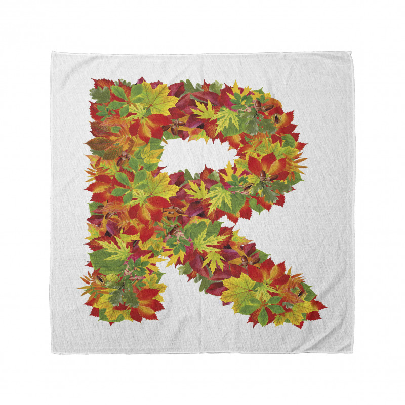 Floral R Maple Leaves Bandana