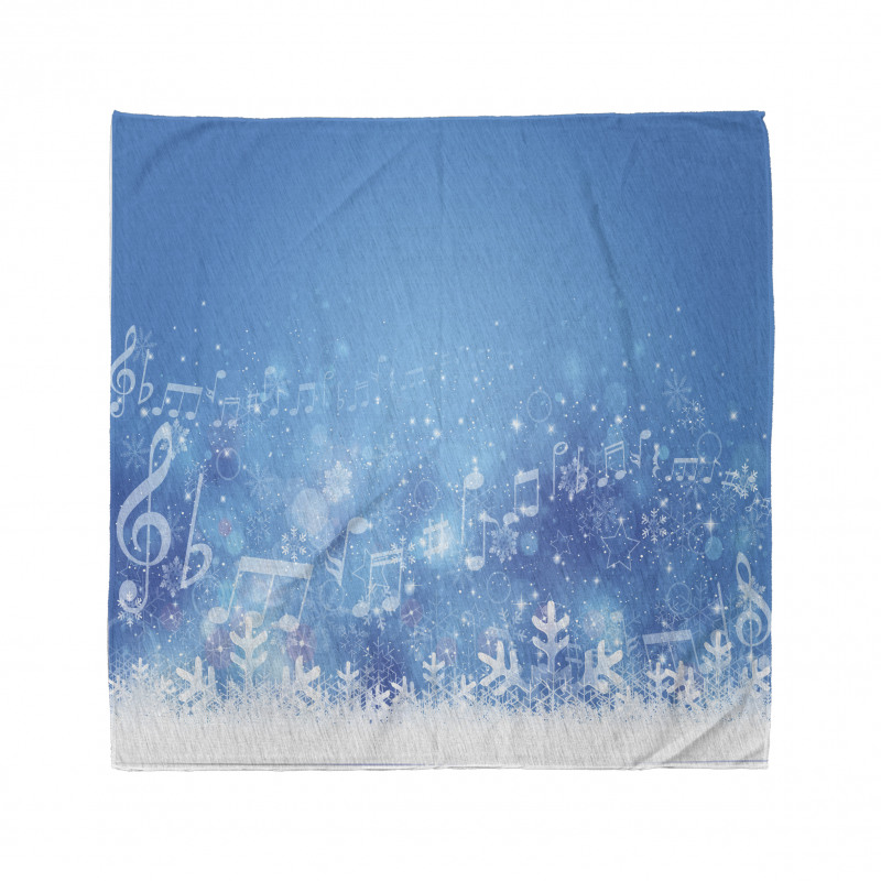 Music Notes Snowflakes Bandana