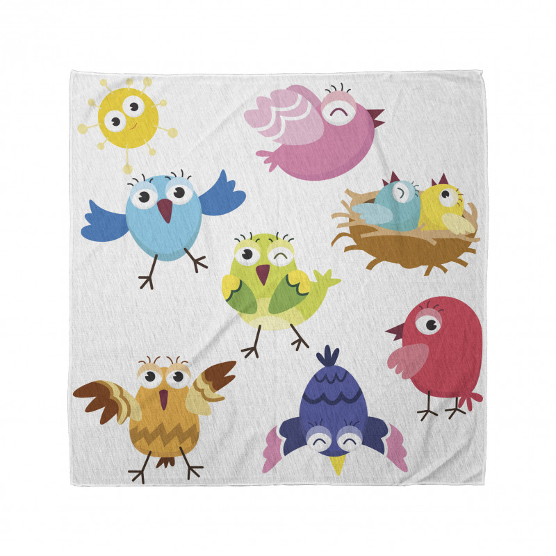 Funny Birds Sun Cartoon Bandana