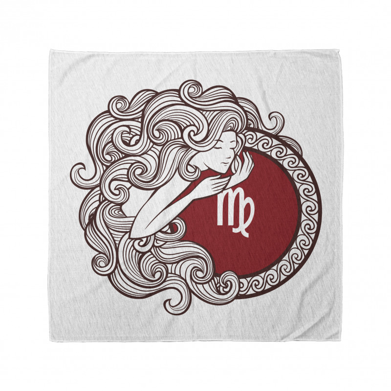 Long Haired Girl Zodiac Bandana