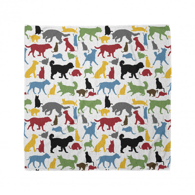 Colorful Cats and Dogs Bandana