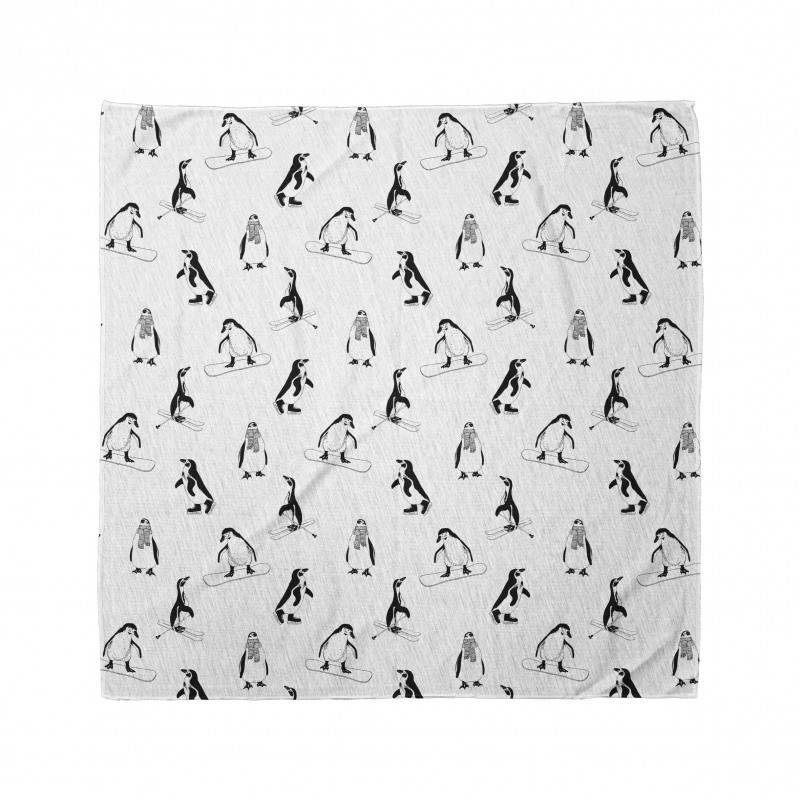 Skiing Penguins in Scarves Bandana