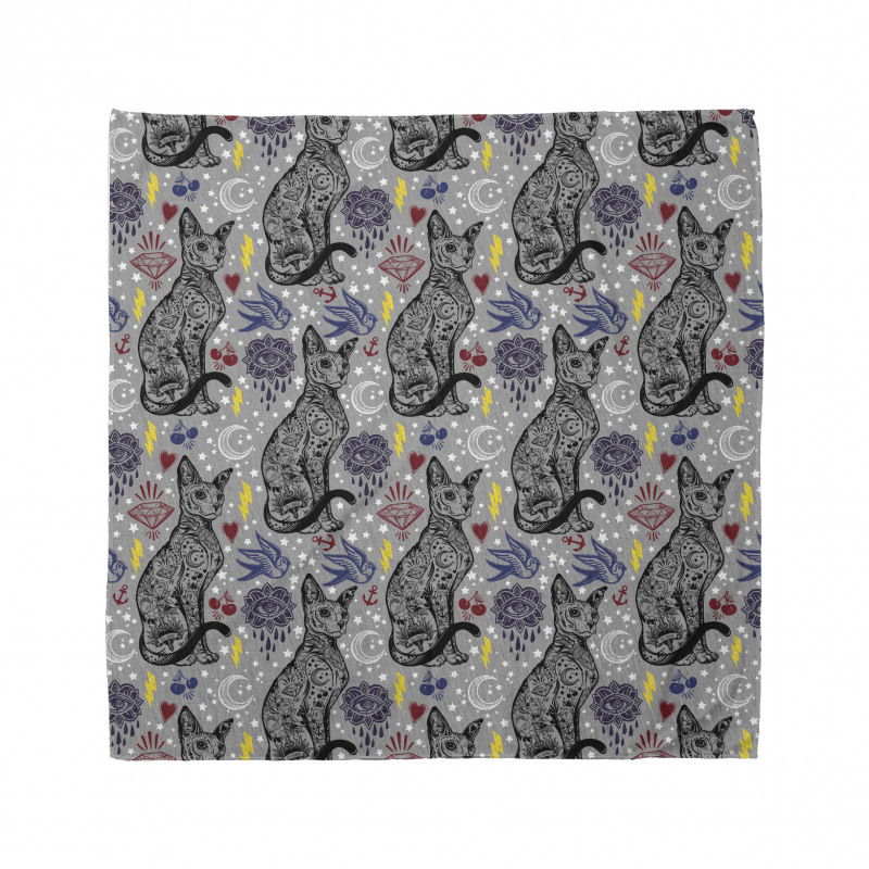 Vintage Mystical Cat Bandana