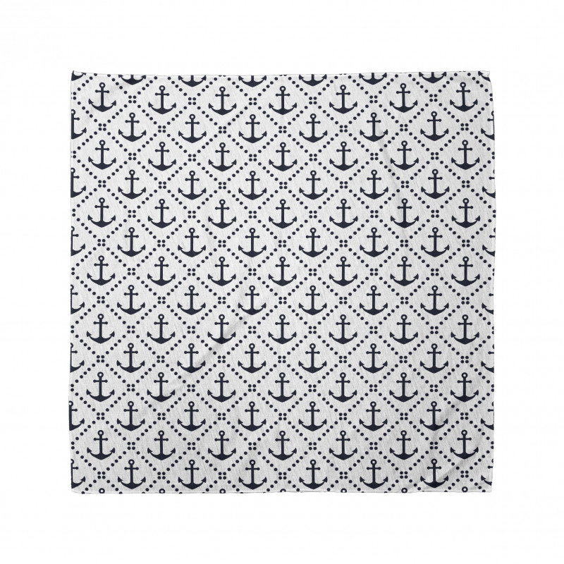 Nautical Anchor Dots Bandana