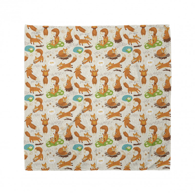 Stretching Fox East Asian Bandana