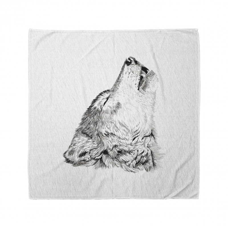 Monochrome Sketch Canine Bandana