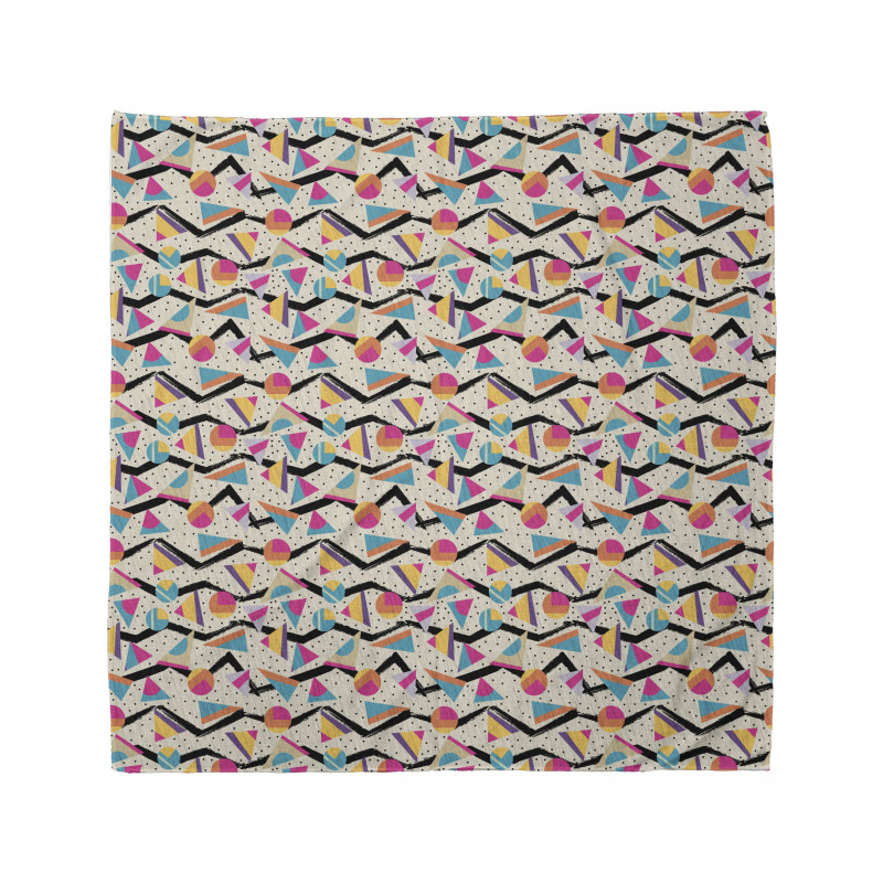 80s Memphis Geometrical Bandana