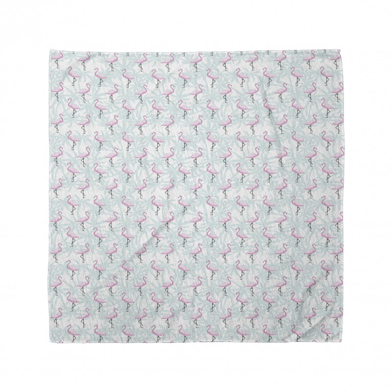 Palm Trees Pink Birds Bandana