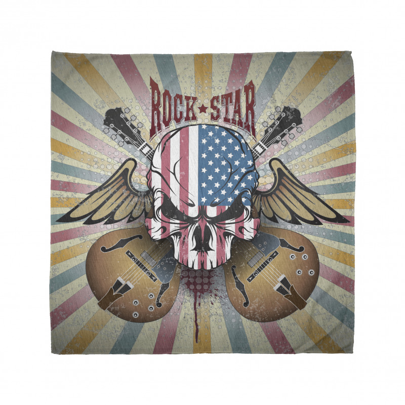 Angry Skull America Flag Bandana