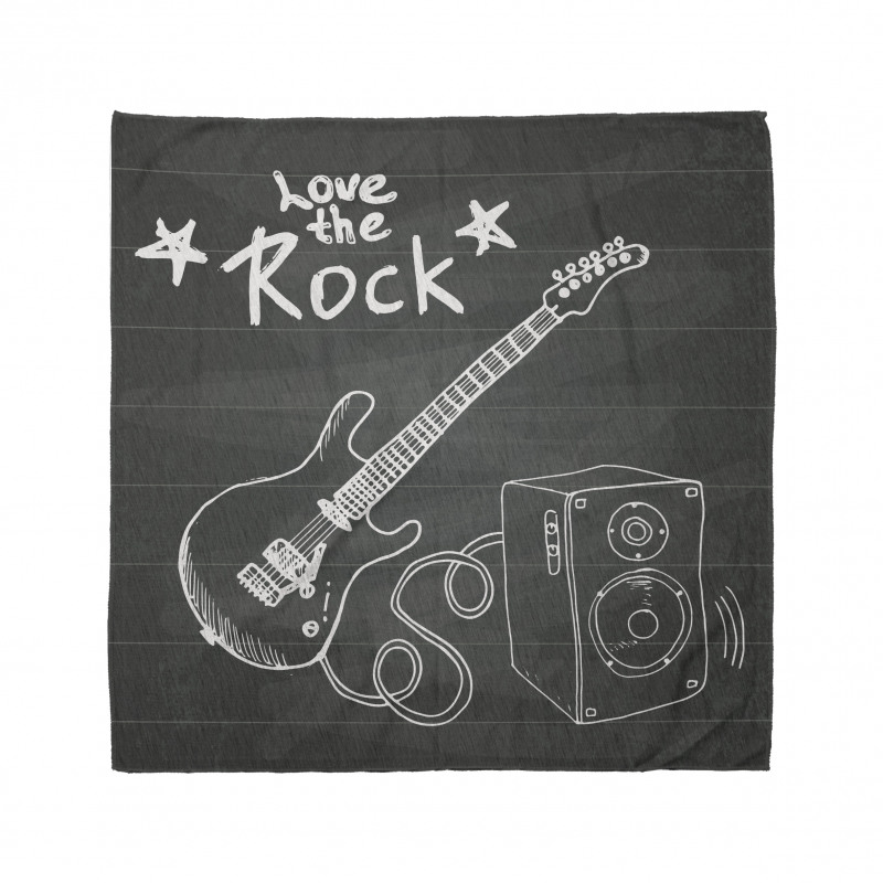 Love Rock Music Sketch Bandana