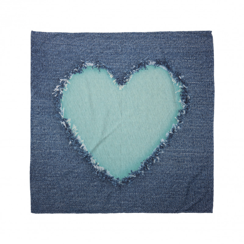 Denim Heart Love Bandana