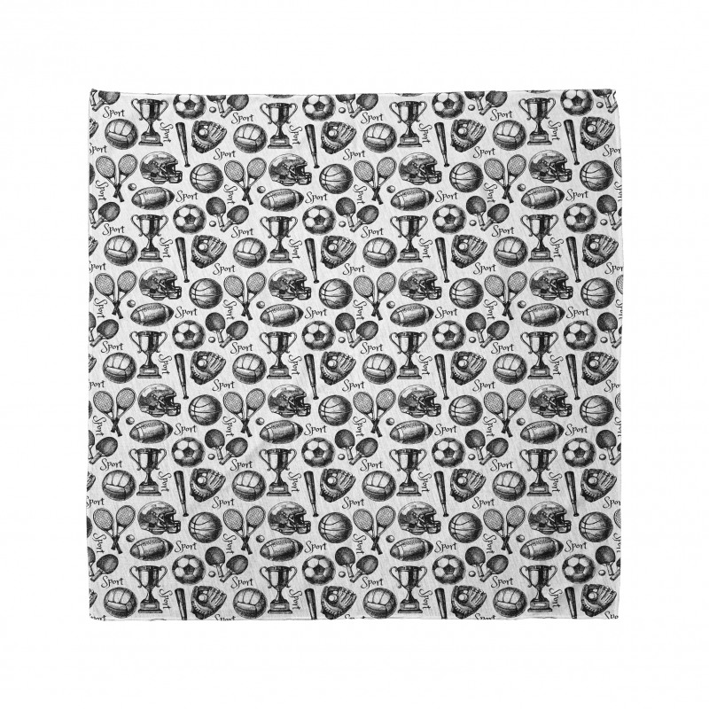 Monochrome Baseball Glove Bandana