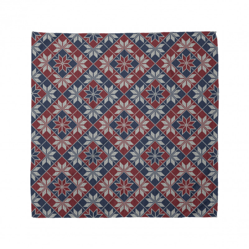 Tartan Geometric Floral Bandana