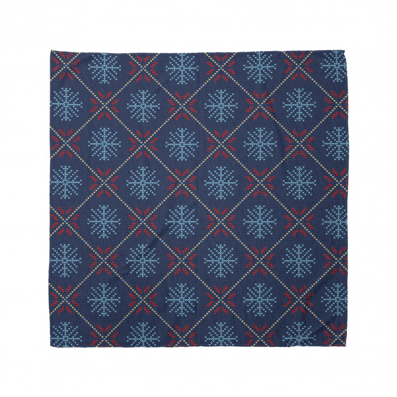 Vintage Snowflake Motifs Bandana