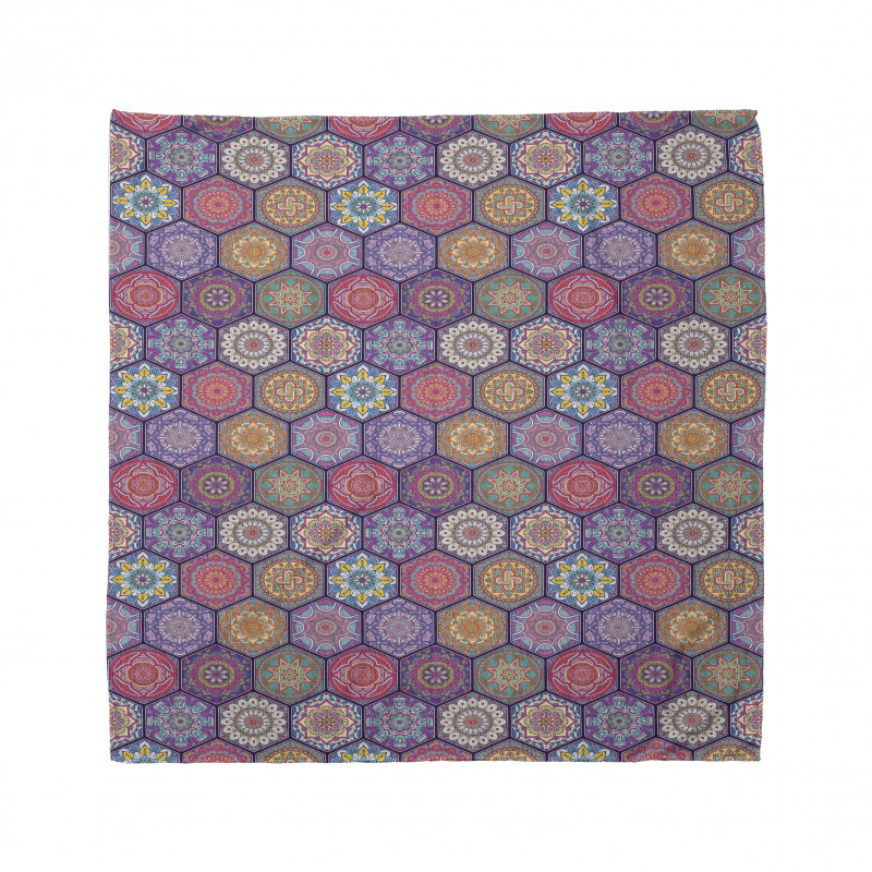 Oriental Hexagon Motif Bandana