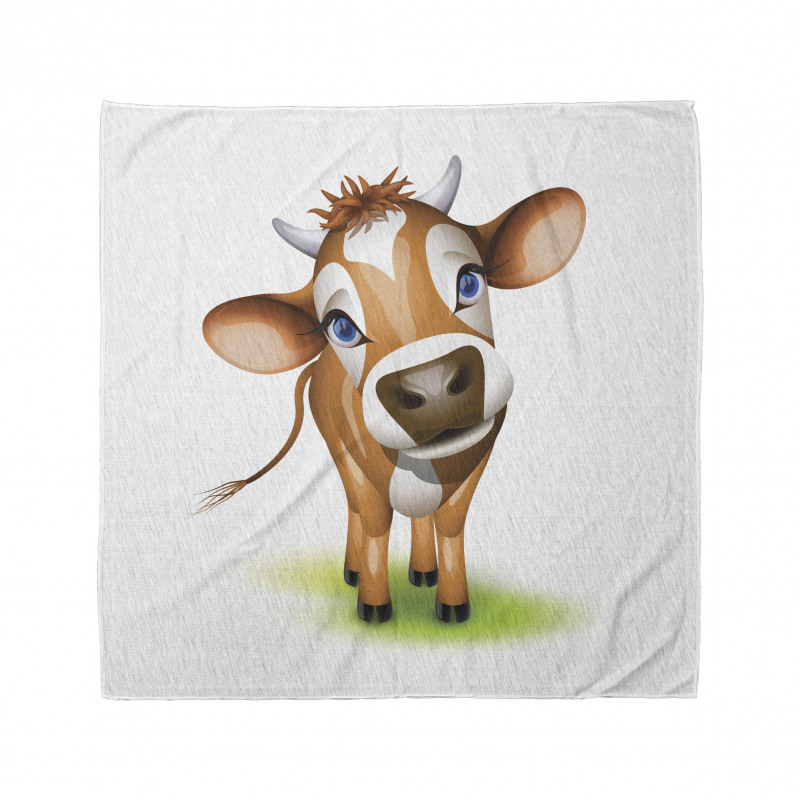 Cow with Blue Eyes Grass Bandana