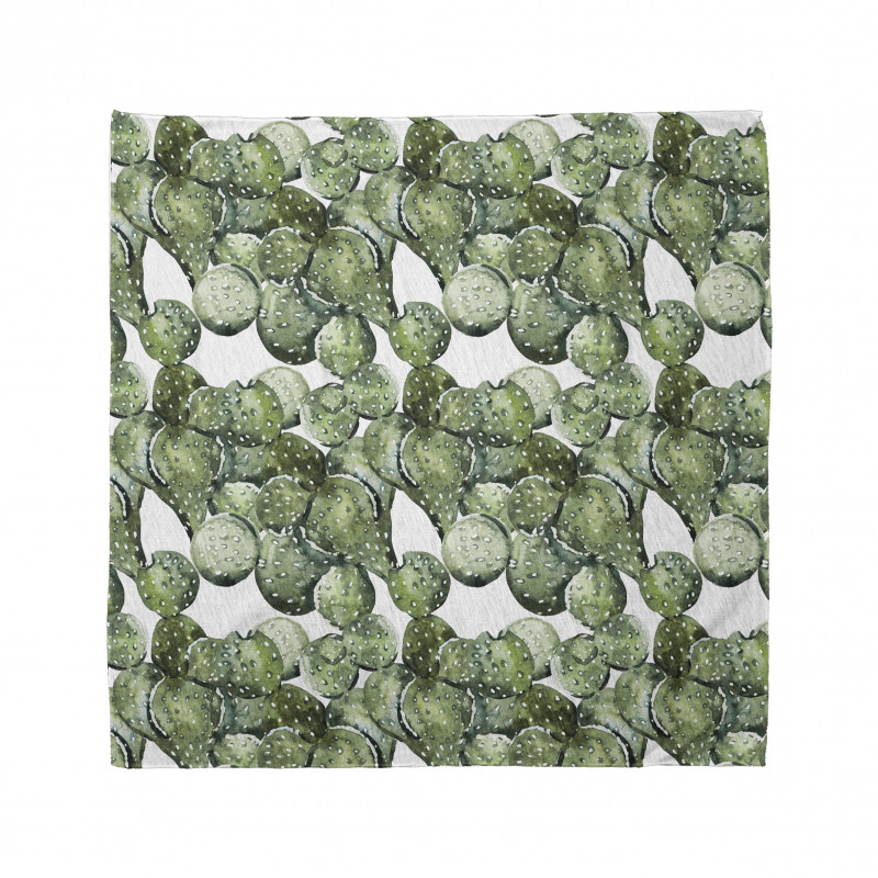 Opuntia Plant Watercolor Bandana