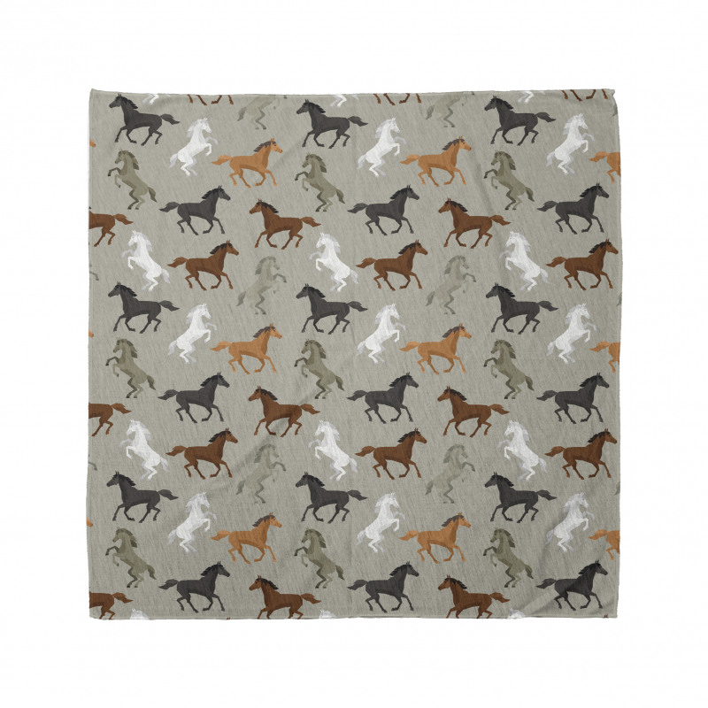 Stallion Galloping Motif Bandana