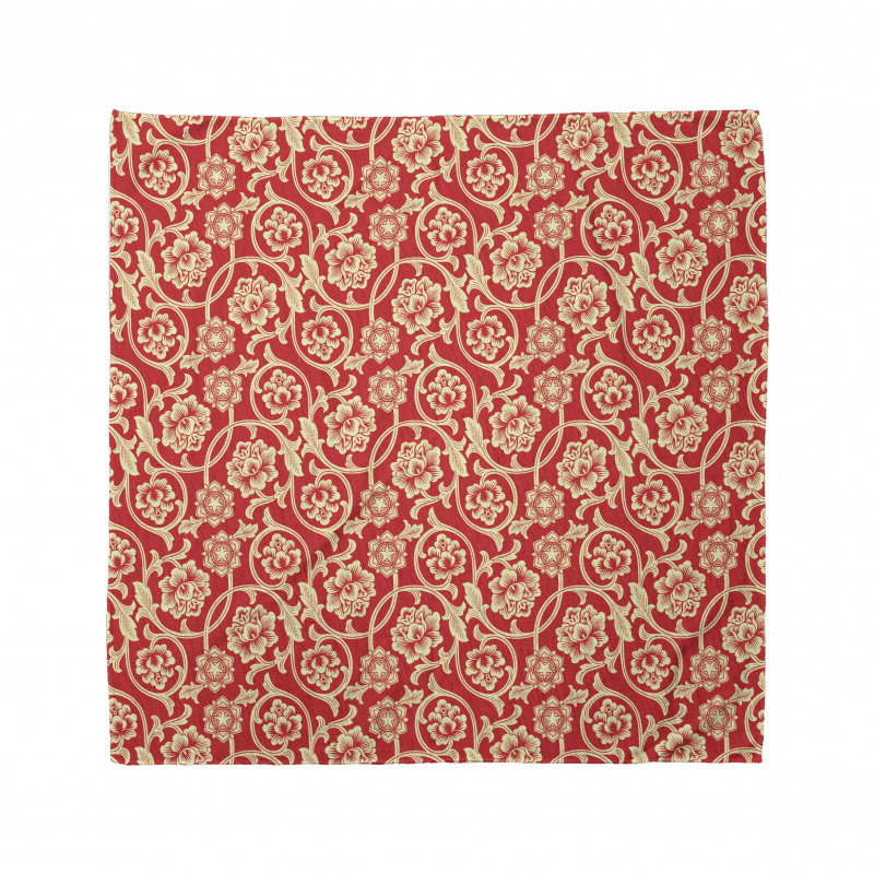 Chinese Blossoms and Curls Bandana