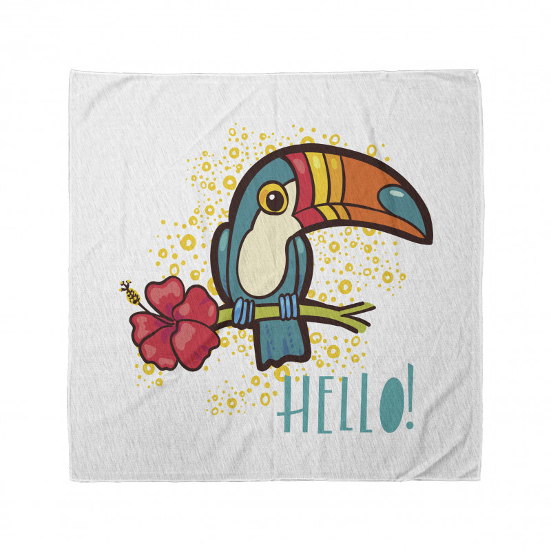 Toucan Bird with Hibiscus Bandana