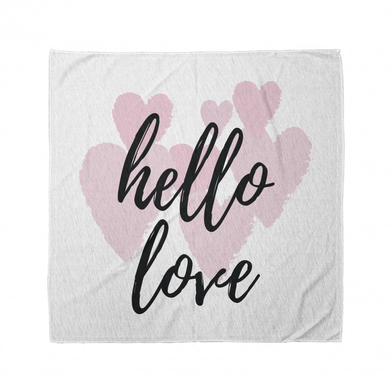 Romantic Phrase Hearts Bandana