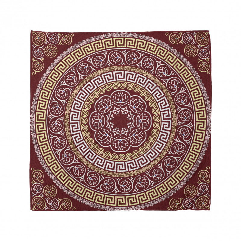 Meander and Flowers Bandana