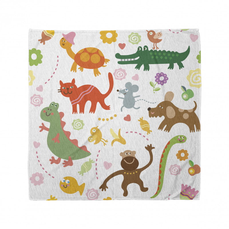 Jolly Cartoon Animals Bandana