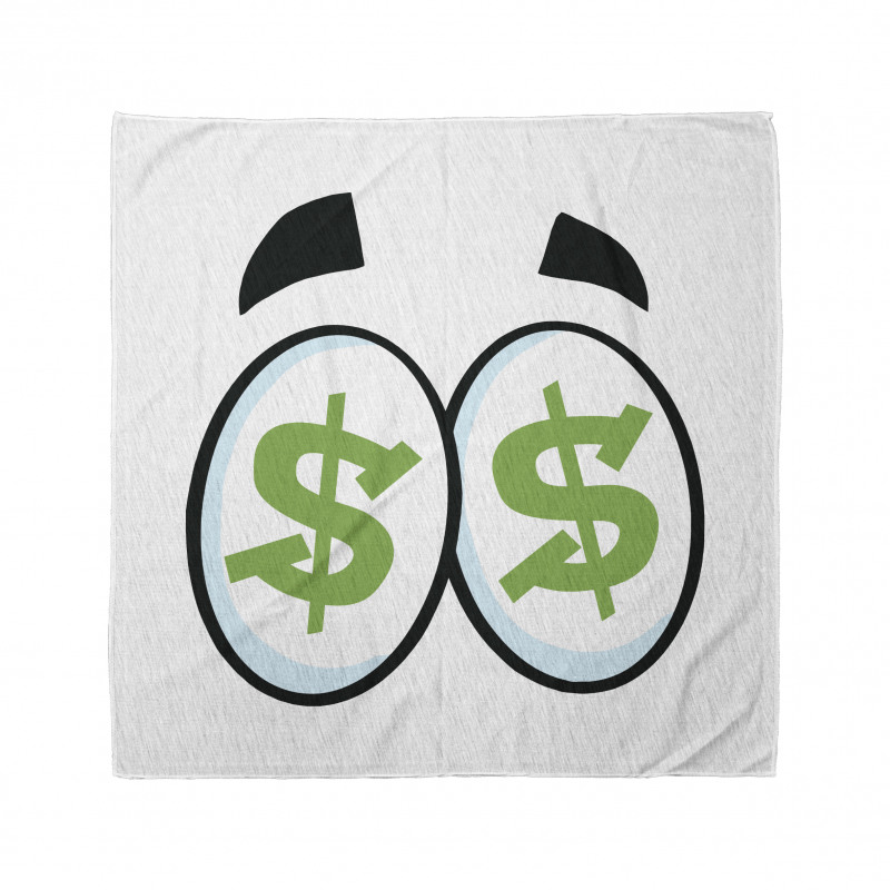 Green Dollar Signs Cartoon Bandana