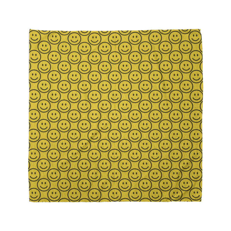 Diagonal Smiling Faces Bandana