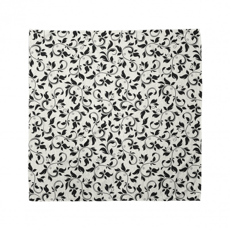 Monochrome Scroll Pattern Bandana