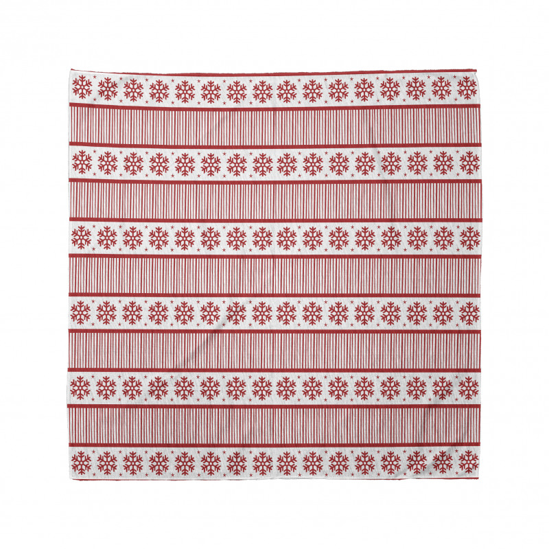 Winter Snowflakes Stripes Bandana