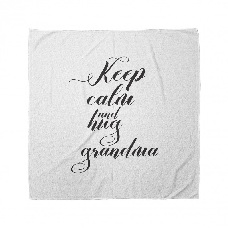 Hugging Grandma Calligraphy Bandana