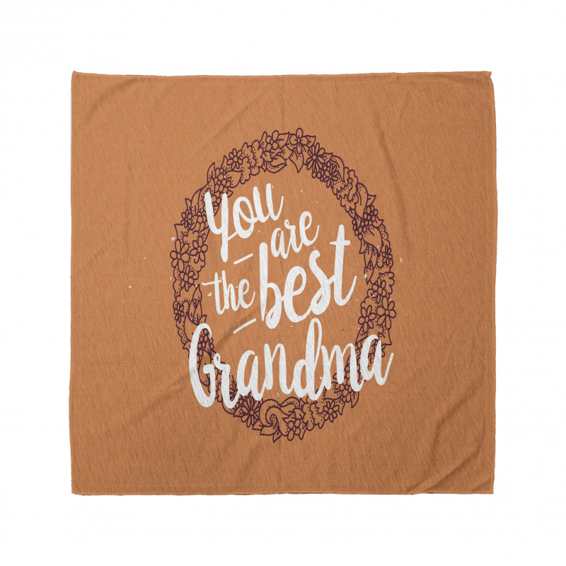 Floral Wreath Words Bandana