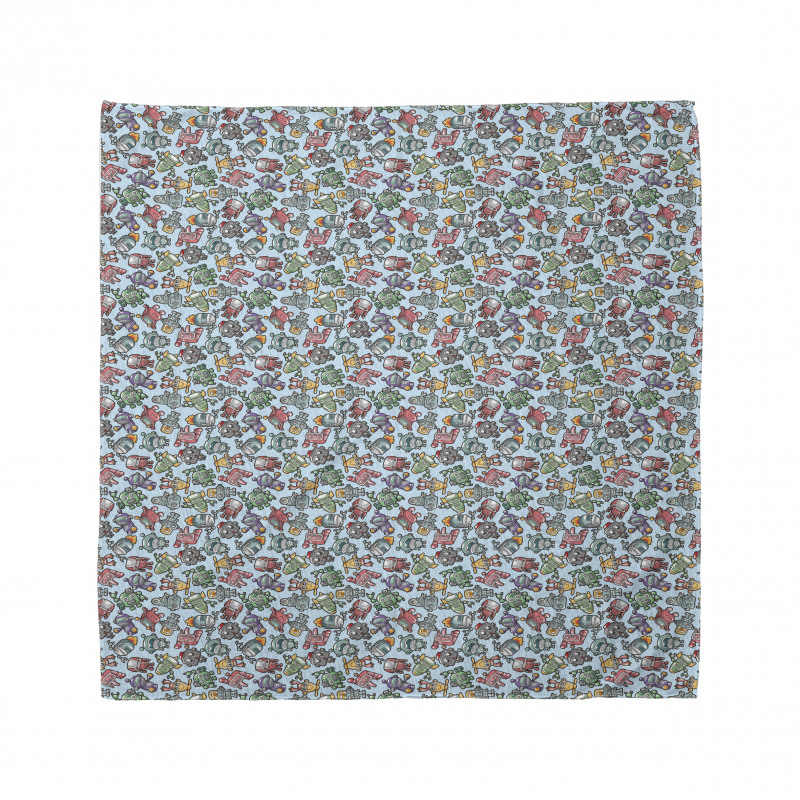 Cartoon Style Playthings Bandana