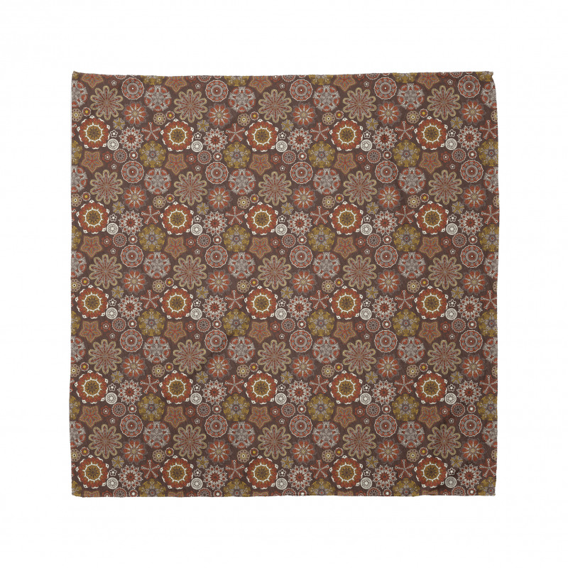 Floral Motifs Flowers Print Bandana