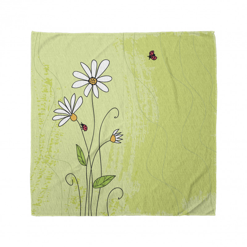 Chamomile Ladybugs Art Bandana