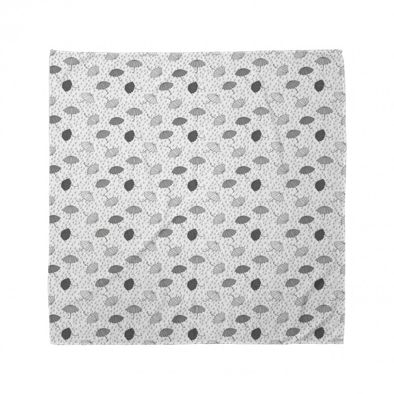 Greyscale Umbrellas Bandana