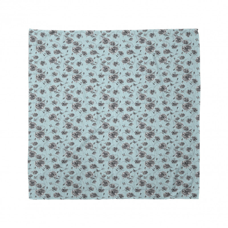 Monochrome WildFlowers Bandana