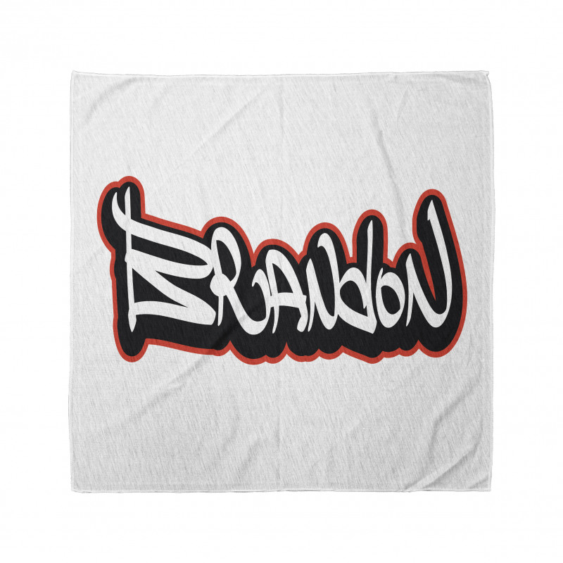 Özel İsim Bandana Grafiti Tarzında Brandon Adı Yazılı Model