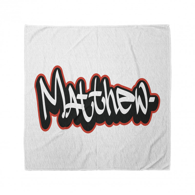 Özel İsim Bandana Grafiti Tarzında Matthew Adı Yazılı Model