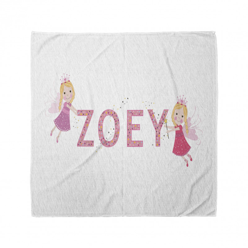 Özel İsim Bandana Masalsı Perilerle Zoey Adı Yazılı Model