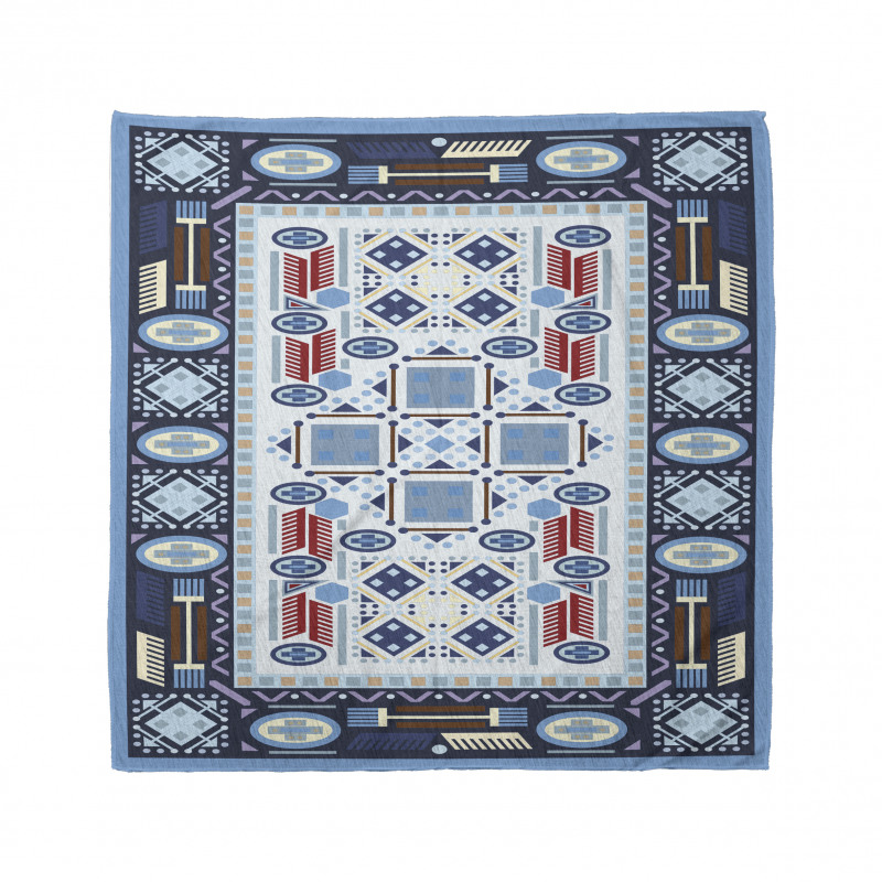 Blue Toned Square Circle Bandana