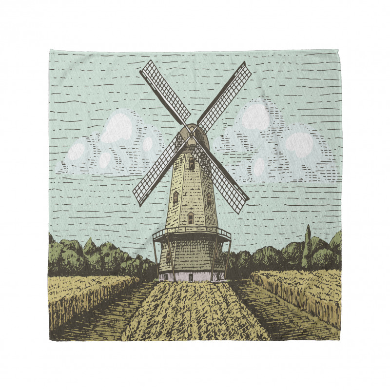 Windmill and Farmland Bandana