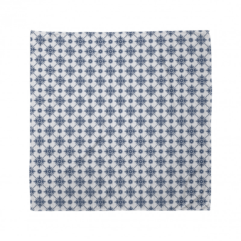 Rhombuses and Flowers Bandana