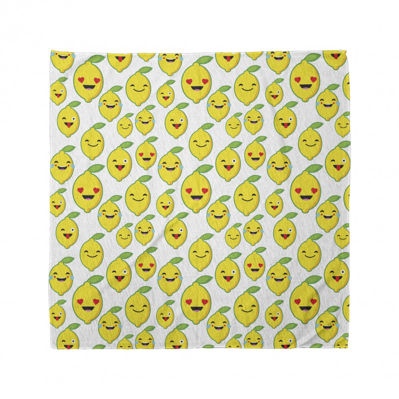 Cartoon Lemon Emoticons Bandana